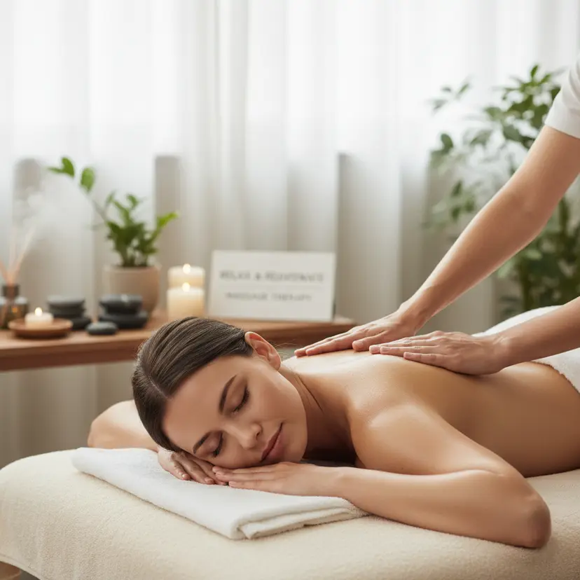 Illustrative candle glow in a tranquil spa setting